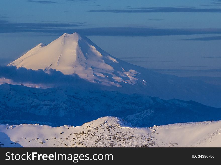 Sunrise in the mountains. Chile