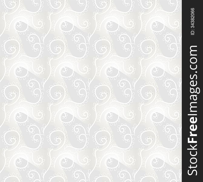 Seamless floral gray texture