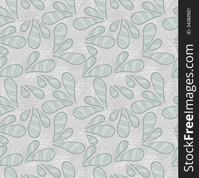 Seamless texture with abstract leaves