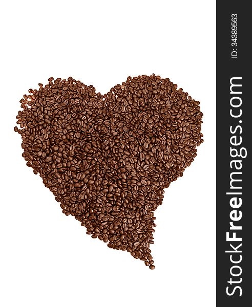 Coffe Beans Heart Shaped