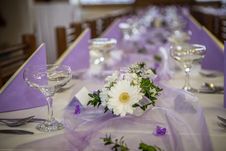 Wedding Banquet Table Setting Royalty Free Stock Image Wedding Banquet Table Setting Royalty Free Stock Image