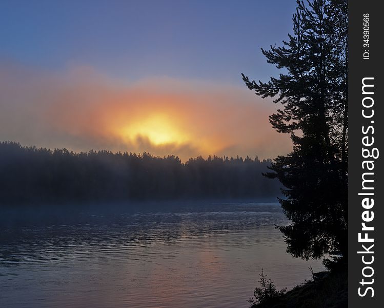 Incredible sunblast at the Pechora river