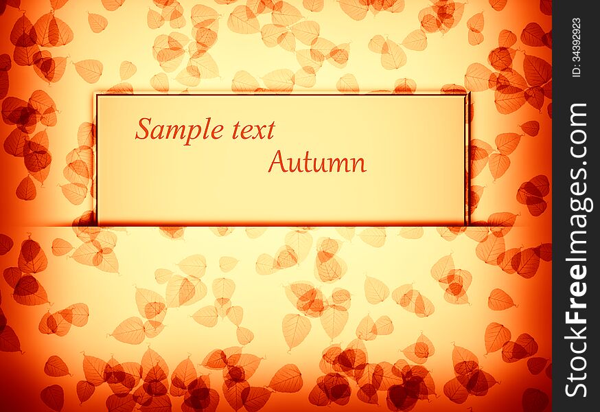 Autumn background with sample text