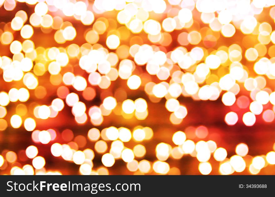 Abstract bokeh background of Christmas lights