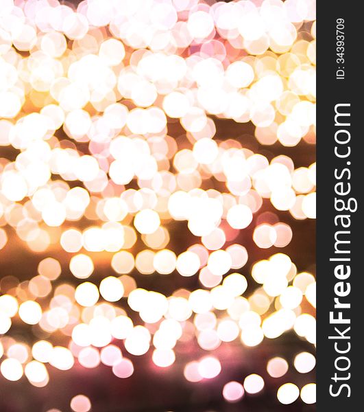 Abstract bokeh background of Christmas lights