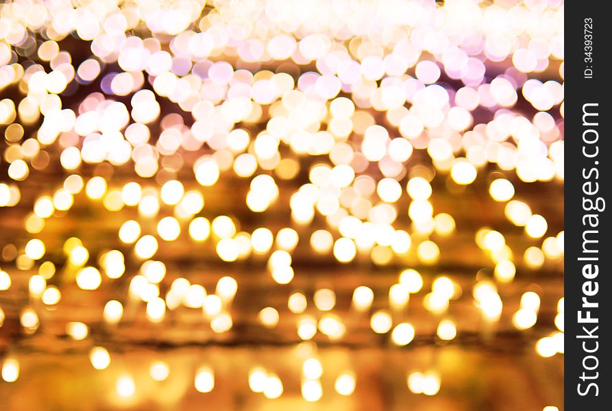 Abstract bokeh background of Christmas lights