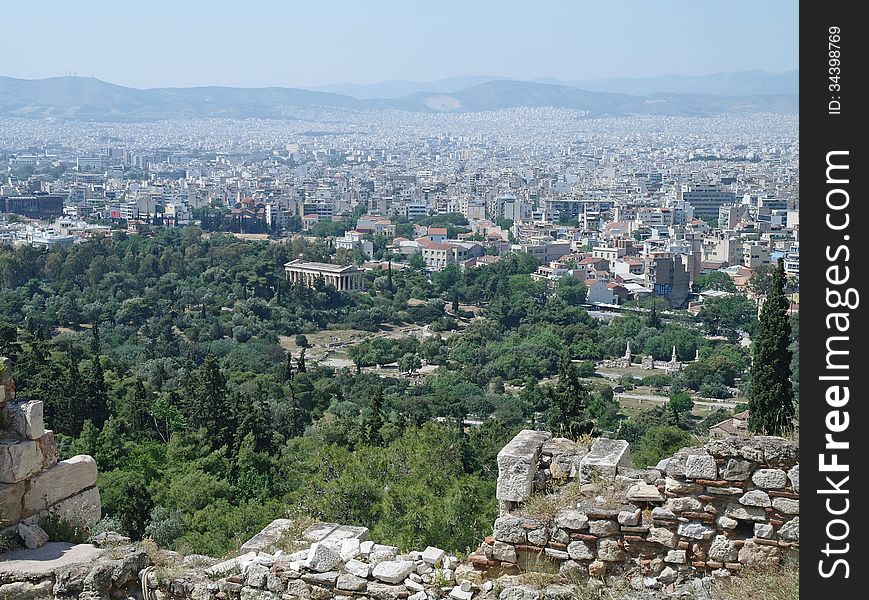 View from the Acropolis, Athens, Greece