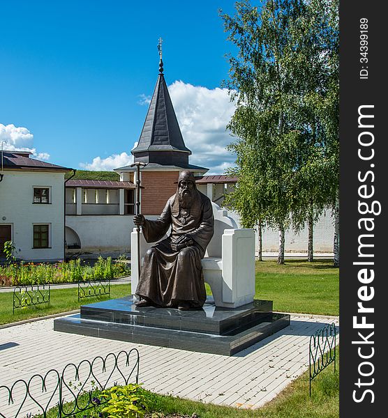 Iov, first Patriarch of the Russian and Moscow. Monument was placed in the Svjato-Uspenskom monastery in the city of Staritsa