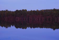 Late Evening Lake Reflection Stock Image