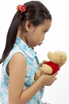 Girl With A Teddy Bear Stock Images Girl With A Teddy Bear Stock Images