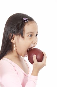 Biting An Apple Royalty Free Stock Images Biting An Apple Royalty Free Stock Images
