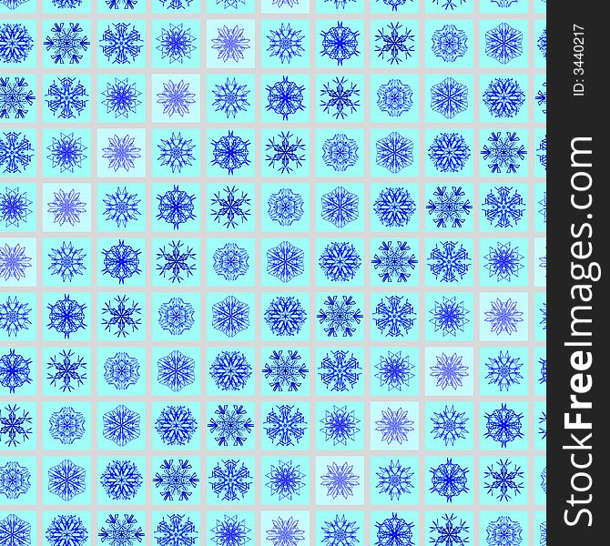 Snowflakes in squares