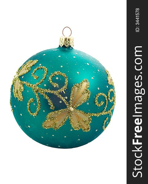 Christmas tree decoration ball isolated with clipping path. Christmas tree decoration ball isolated with clipping path