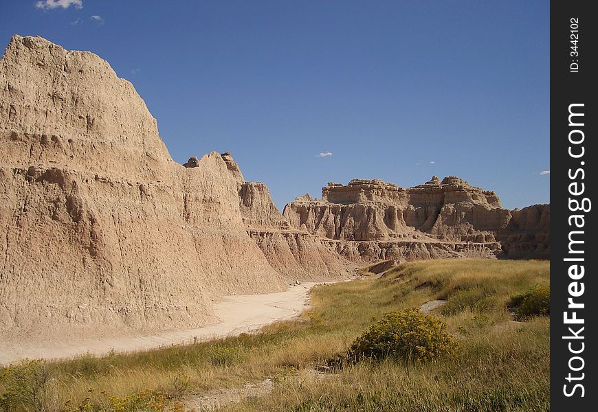Cedar Pass area is one part of Badlands National Park in South Dakota.