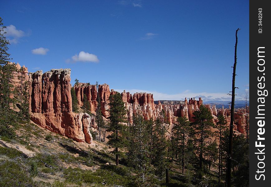 The picture taken on Peekaboo Trail in Bryce Canyon National Park. The picture taken on Peekaboo Trail in Bryce Canyon National Park