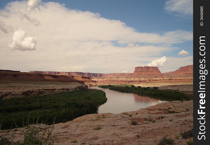 The picture of Green River taken ofrom White Rim Road in Canyonlands NP. The picture of Green River taken ofrom White Rim Road in Canyonlands NP