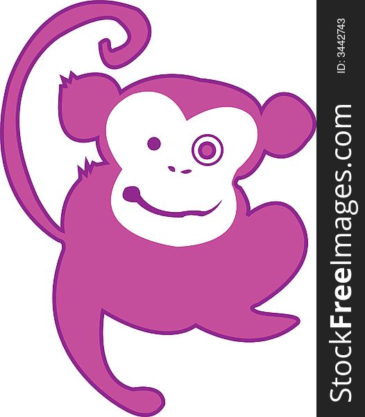 Monkey Madness In Pink