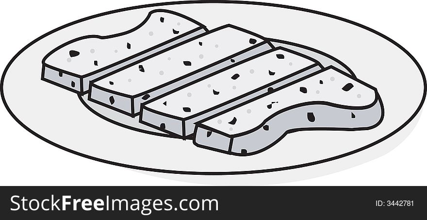 Raisin Bread On A Plate