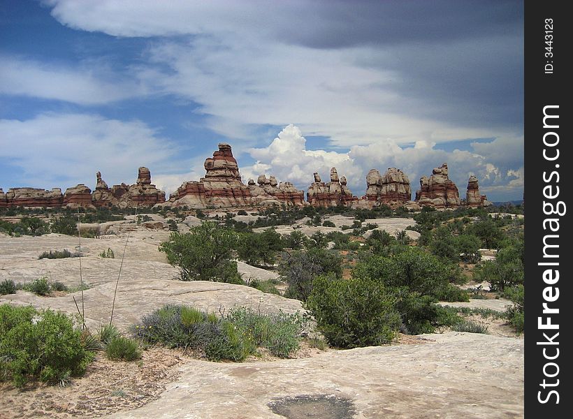Doll House Rocks are located in the Maze District of Canyonlands NP. Doll House Rocks are located in the Maze District of Canyonlands NP.
