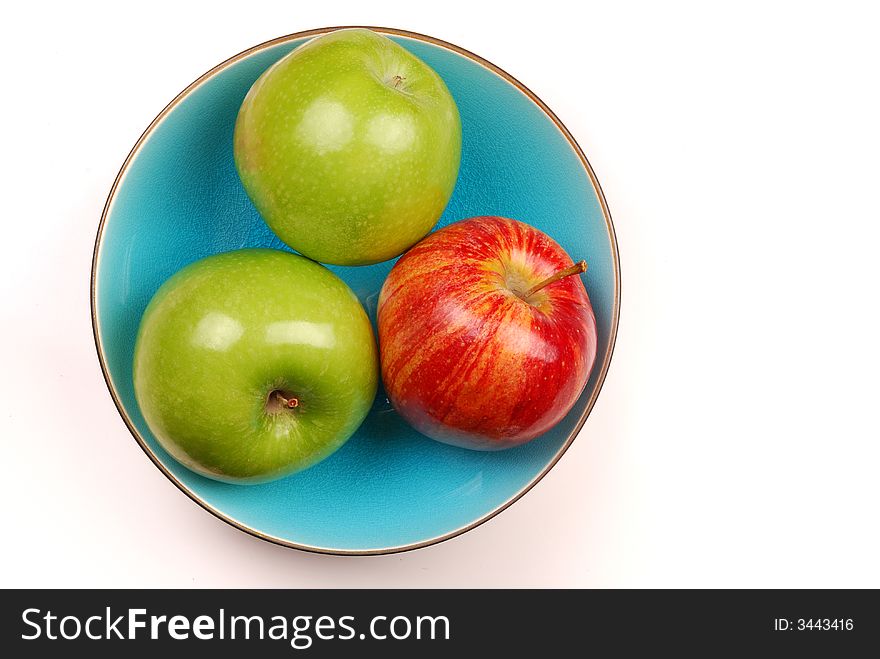 Blue Bowl With Apples