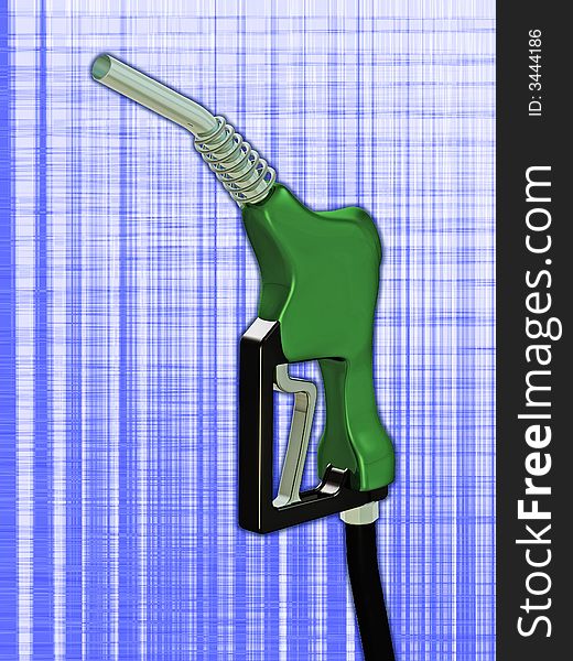 Gas nozzle 3d concept illustration
