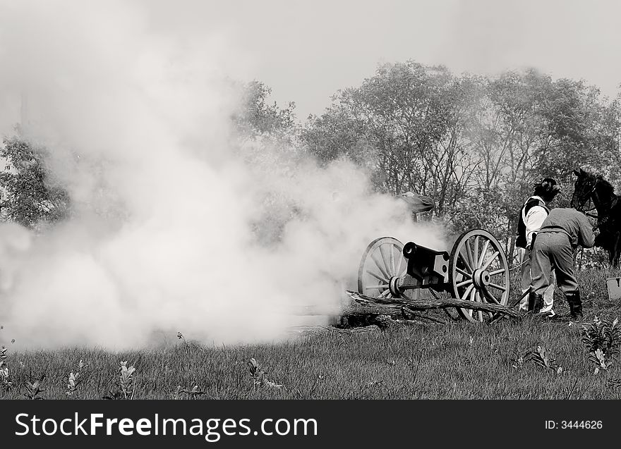 Civil war era canon used in reenactments. Civil war era canon used in reenactments