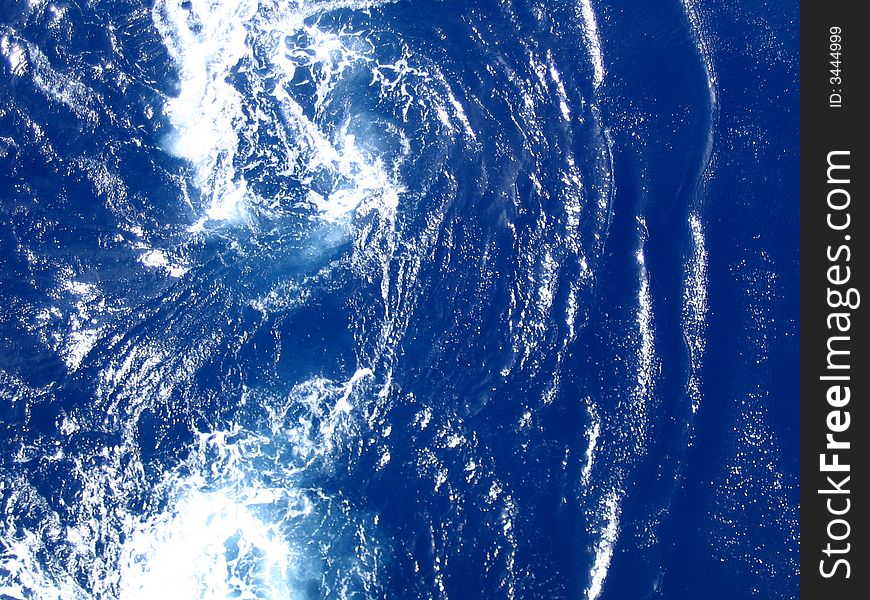 Swirling blue water in the caribbean sea. Swirling blue water in the caribbean sea