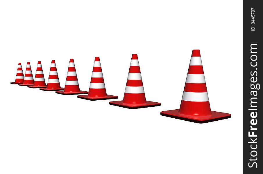 Hi res rendering of cones. Hi res rendering of cones