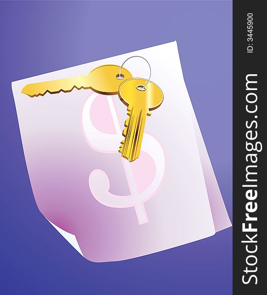 Illustration of Golden Keys for security
