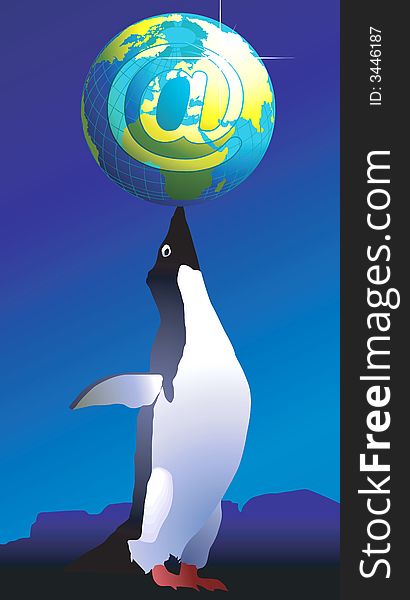 Penguin And Globe