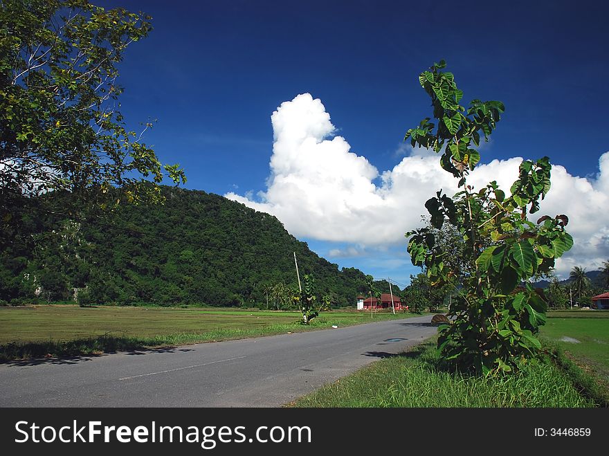 Beautiufl focus a mountain views image at phang, malaysian