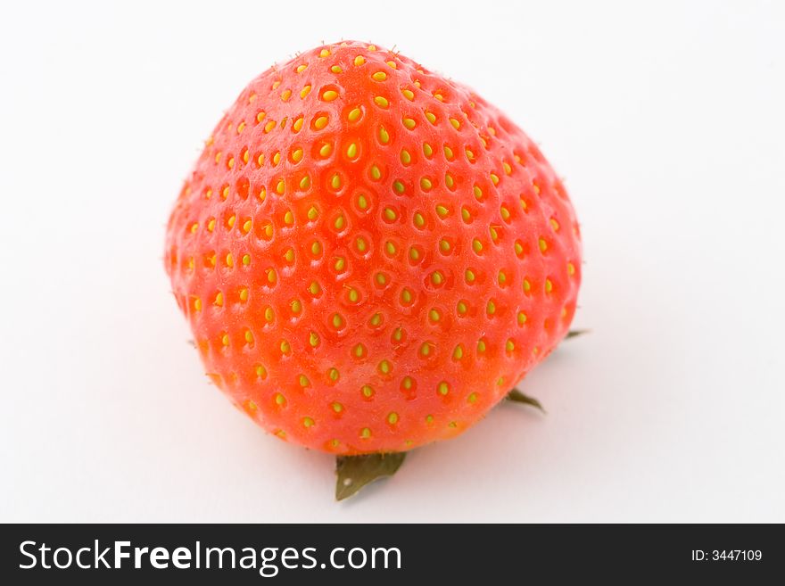 Ripe strawberry isolated with clipping path