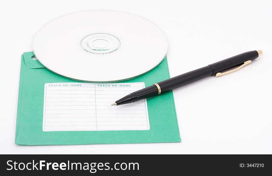 A compact disk over a white background