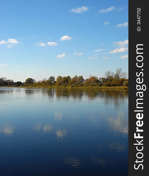 Bug river and coast. Mazowsze near Radzymin city.