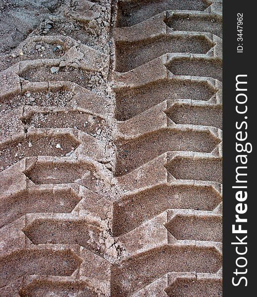 Truck Tire Track Impression