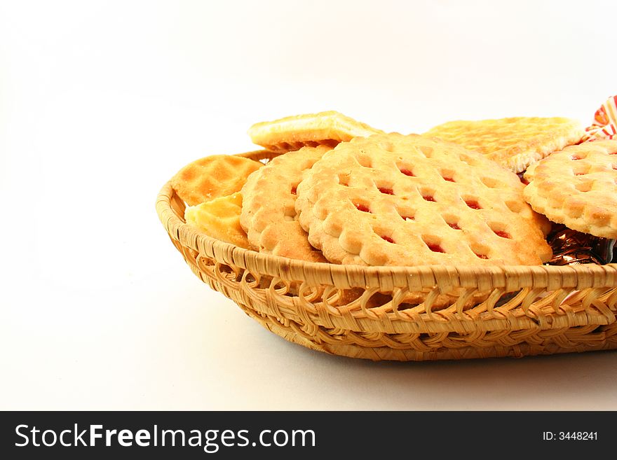 Tasty cookies in a container. Tasty cookies in a container