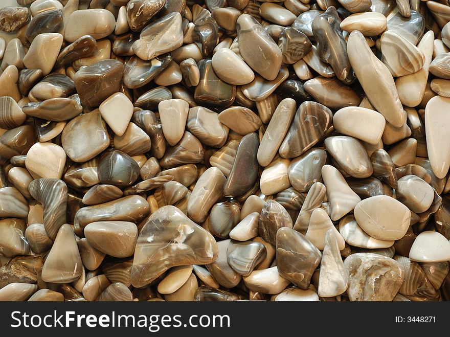 Grey pebbles, stone background, natural minerals