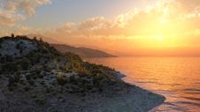 Sunrise Over The Sea Island Stock Photo Sunrise Over The Sea Island Stock Photo
