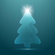 Christmas Tree. Vector Background. Royalty Free Stock Image
