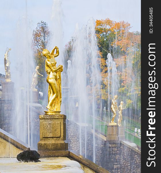 The Grand Cascade In Peterhof