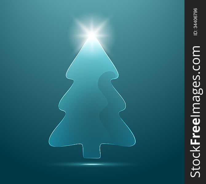 Christmas tree. Vector background.
