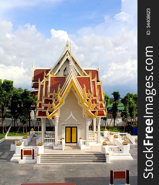 Thailand Temple and blue sky