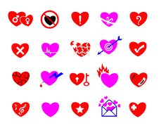 Colorful Heart Concept Icon Set Stock Image Colorful Heart Concept Icon Set Stock Image