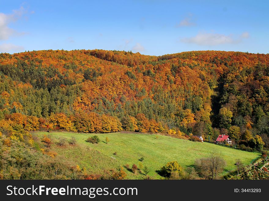 Autumn type landscape,Czech Republic