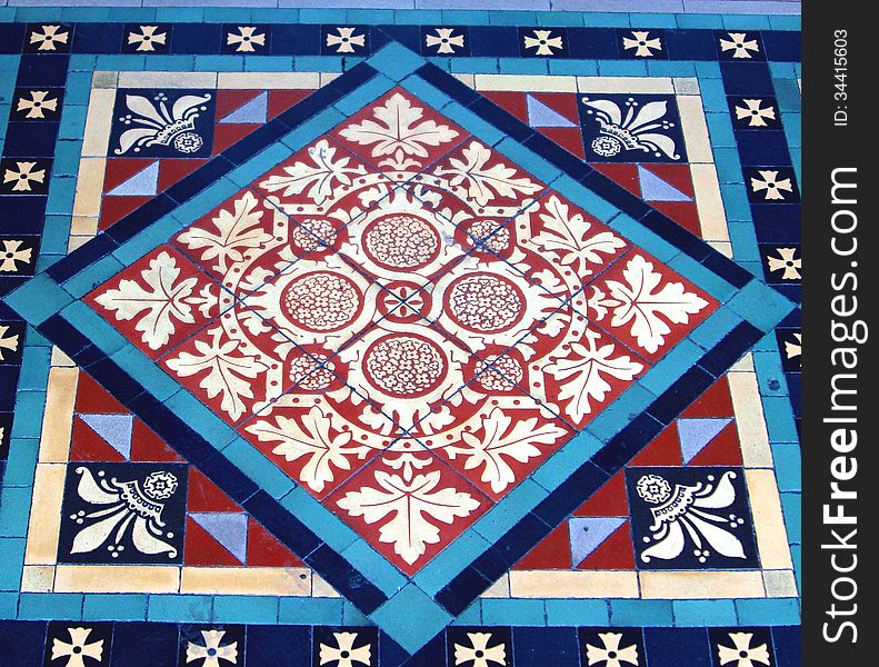 A Floor With Medieval Worn Tiles, Marocco