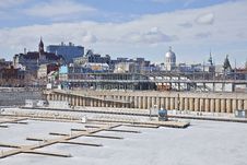Montreal Old Port In Winter Royalty Free Stock Images