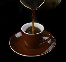 Pouring Coffee In A Cup Royalty Free Stock Photos Pouring Coffee In A Cup Royalty Free Stock Photos