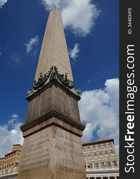 Vatican obelisk in St. Peter in Rome