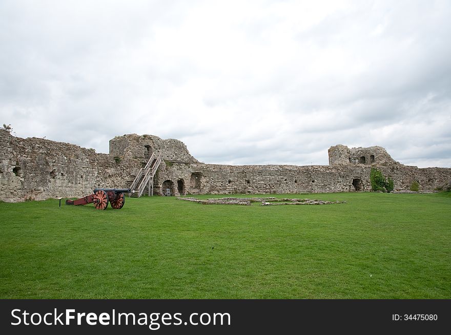 Pevensey castle at east Sussex in england. Pevensey castle at east Sussex in england