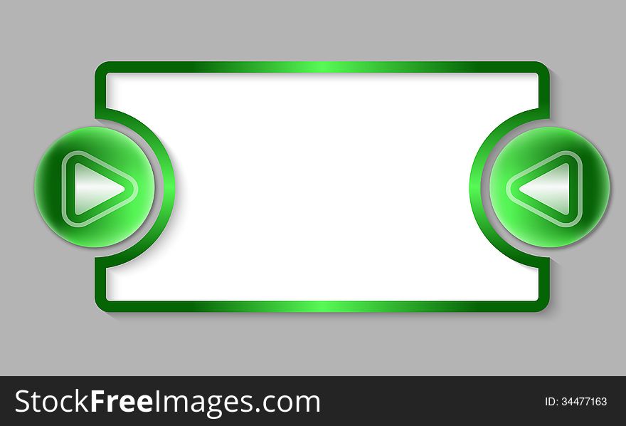 Green text frame with two arrows. Green text frame with two arrows